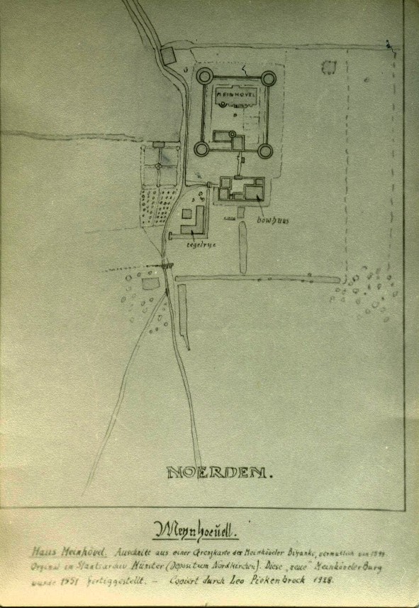 Karte von Haus Meinhövel um 1599